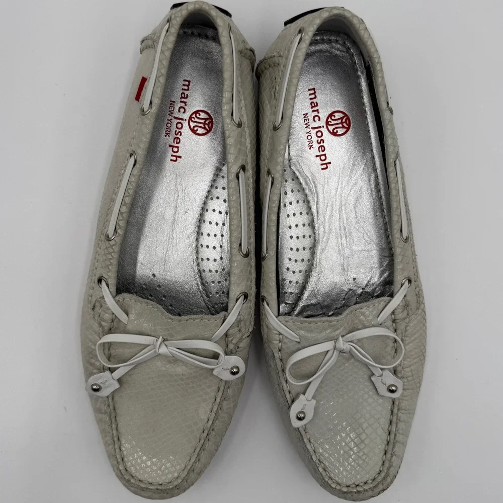 Marc Joseph New‎ York Cypress Hill Driving Loafers Womens 8 Snake Leather Luxury